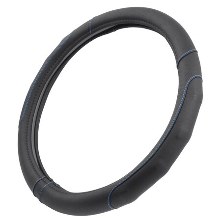 Motor Trend Tpe Blue Stitched Steering Wheel Cover (14.5" - 15.5") SW-761-BL-M